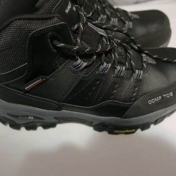 Skechers Work Arch Fit Tarver CT Work Boots Black Composite Toe 200161 Men\'s 7.5